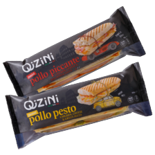 Qizini panini kip pesto of pikante kip