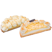 Luxe vanille roomvlaai of bananenvlaai half