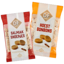 DF salmiak snoepjes, hoestbonbons, vruchtenhart...