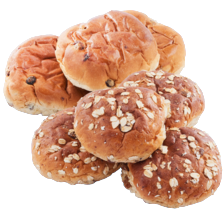 Lodewijker mueslibollen of reuze rozijnenbollen