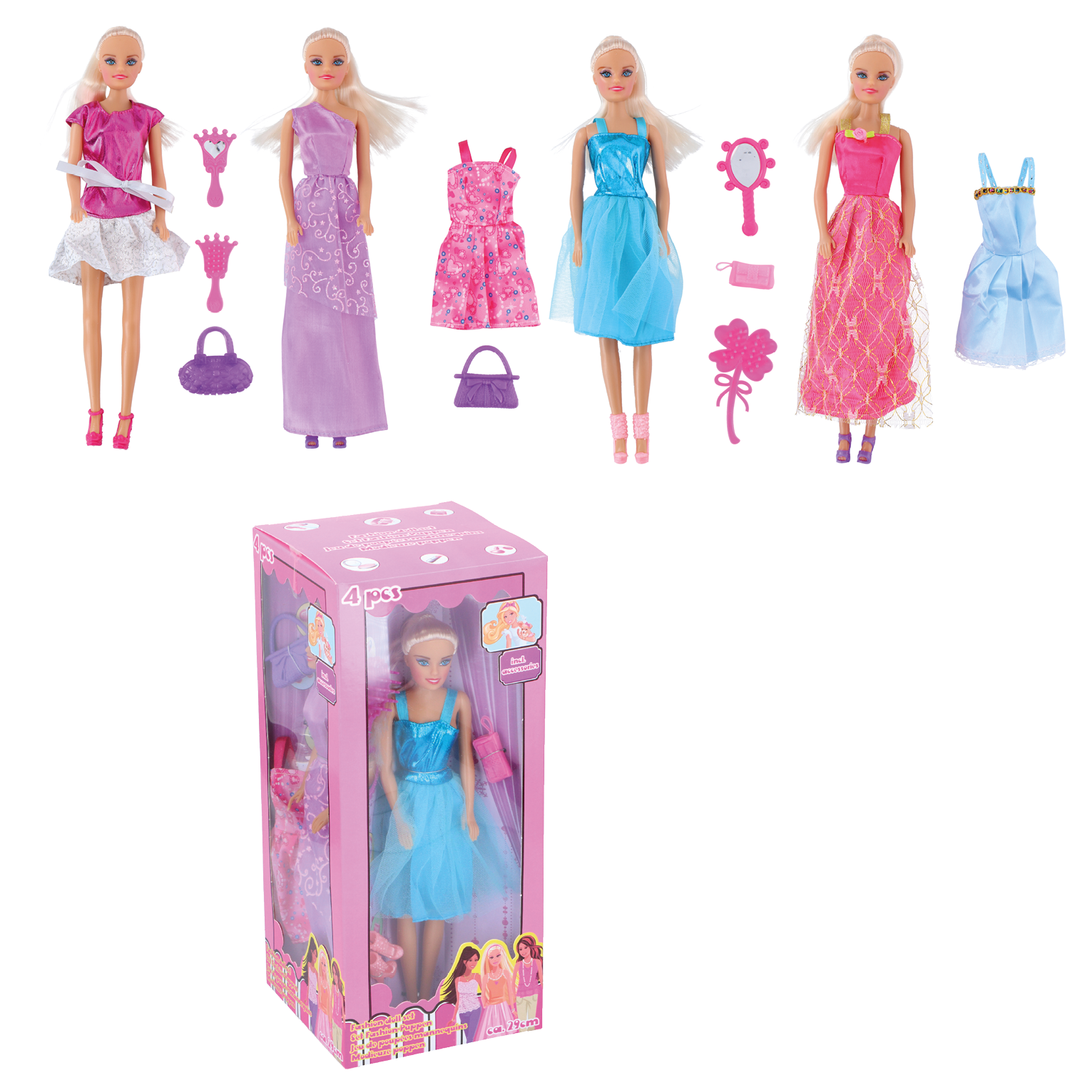 Poppen Fashion 4 assorti